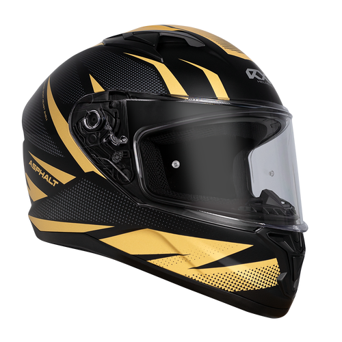 RXT 825 Street 2 Asphalt Full Face Helmet - Matt Black/Gold