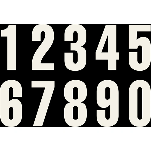 Husqvarna Start Numbers - White - #5 - SKU:HUS322105