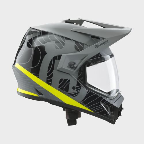 Husqvarna MX-9 ADV MIPS® Helmet - Black/Grey/Yellow - XS - SKU:HUS3HS220039001