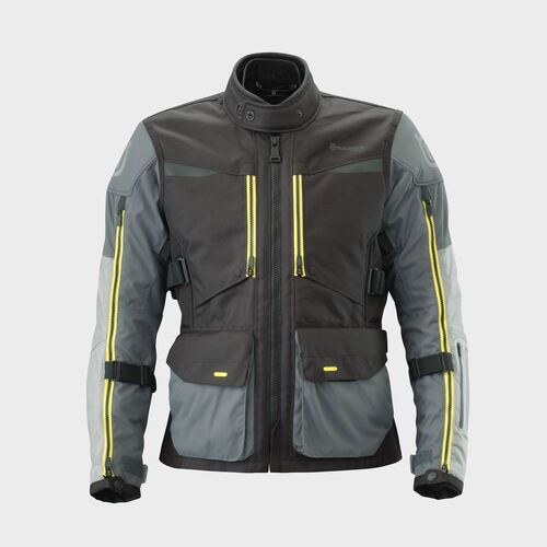 Husqvarna Scalar Waterproof Jacket - Black/Grey/Yellow - 3XL - SKU:HUS3HS220042407