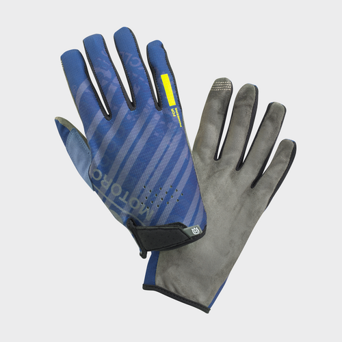 Husqvarna Authentic Gloves - Blue/Grey - S - SKU:HUS3HS230008902