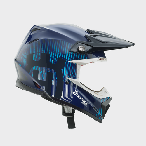 Husqvarna Moto 9S Flex Railed Helmet - Blue/Black/White - XS - SKU:HUS3HS230009101