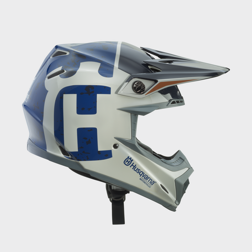 Husqvarna Moto 9 MIPS® Gotland Helmet - White/Blue - XS - SKU:HUS3HS230009701