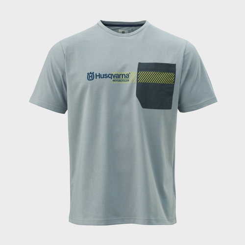 Husqvarna Origin Pocket Tee - Grey - XS - SKU:HUS3HS230028101