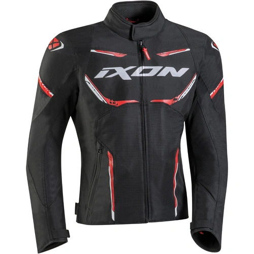 Ixon Striker Air Waterproof Jacket - Black/Red/White - L - SKU:IX100101140105905