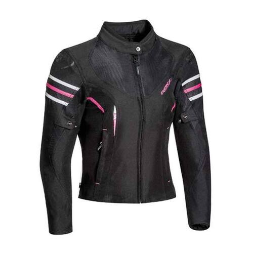 Ixon Ladies Ilana Jacket - Black/White/Pink- M  - SKU:IX100102027107304