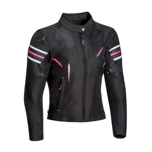 Ixon Ilana Womens Jacket - Black/White/Pink - L - SKU:IX100102027107305