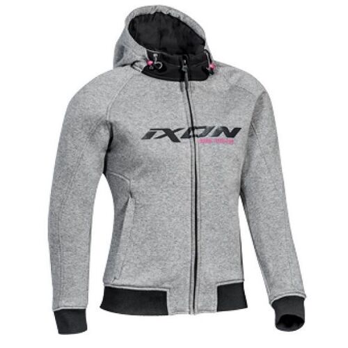 Ixon Womens Palermo Grey Pink Hoodie
