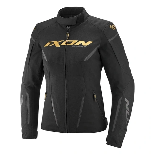 Ixon Striker 2 Womens Motorcycle Jacket - Black/Gold - XS - SKU:IX100102085106702