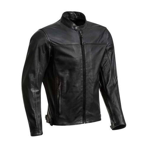 Ixon Crank Air Black Leather Jacket - Unisex - 2X-Large  - SKU:IX100201039100107