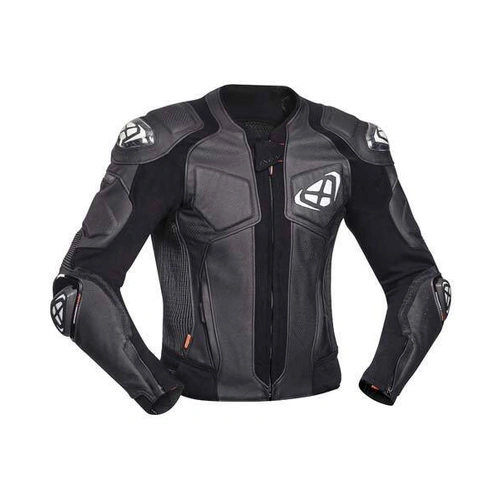 Ixon Vendetta Evo Leather Jacket - Black/White - L - SKU:IX100201051101505