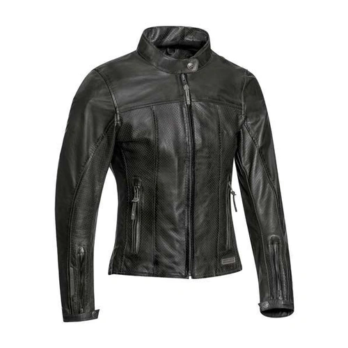 Ixon Crank Air Womens Leather Jacket - Black - M - SKU:IX100202018100104
