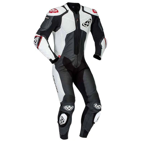 Ixon Vendetta Evo 1 Piece Leather Suit - Black/White - M - SKU:IX102201024101504