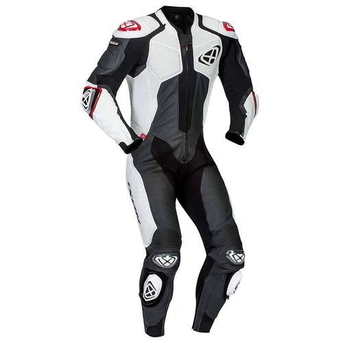 Ixon Vendetta Evo 1 Piece Leather Suit - Black/White - L - SKU:IX102201024101505