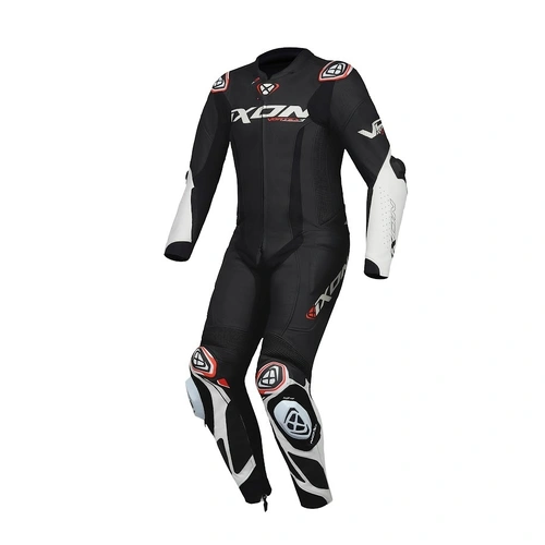 Ixon Vortex 3 1-Piece Leather Suit - Black/White - M - SKU:IX102201026101504