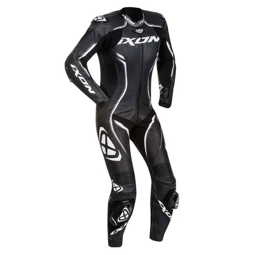 Ixon Vortex 1-Piece Womens Leather Suit - Black/White - XS - SKU:IX102202002101502