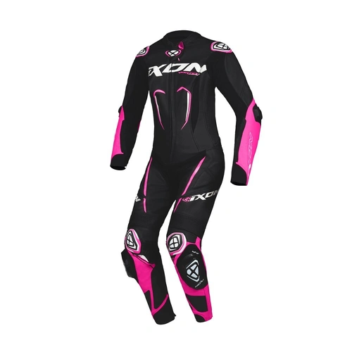 Ixon Vortex 3 1-Piece Womens Leather Suit - Black/Pink/White - XS - SKU:IX102202003105702