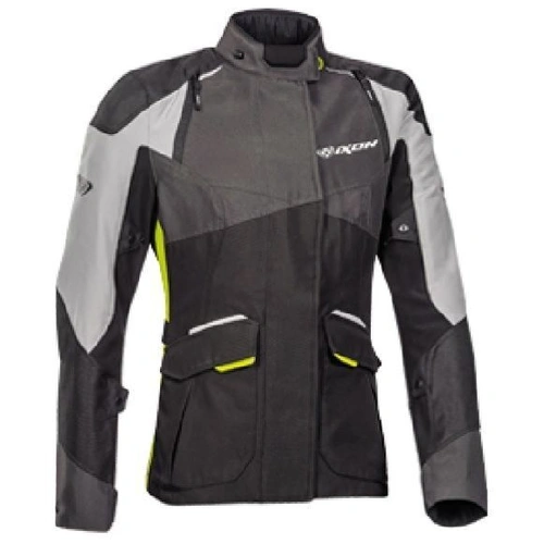 Ixon Balder Womens Jacket - Black/Grey/Bright Yellow - S - SKU:IX105102038108603