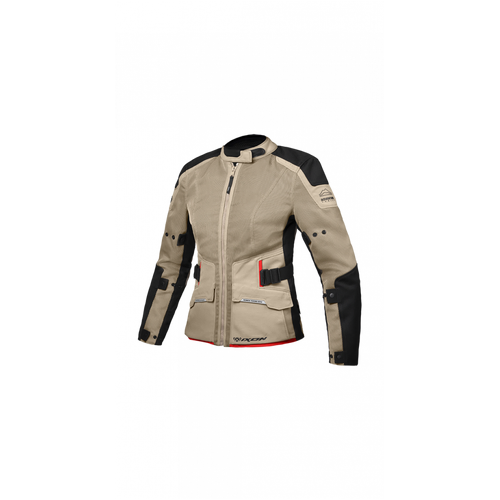 Ixon Womens M-Njord Womens Jacket - Sand/Black/Red - M - SKU:IX105102043602904