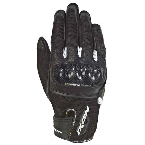 Ixon RS Rise Air Glove - Black/White - M - SKU:IX300111045101504
