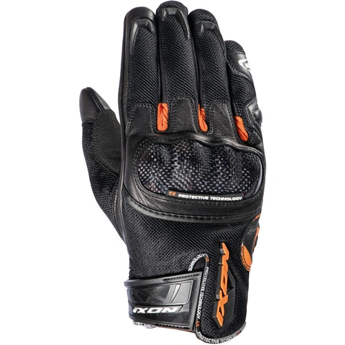 Ixon RS Rise Air Glove - Black/Orange - S - SKU:IX300111045105503