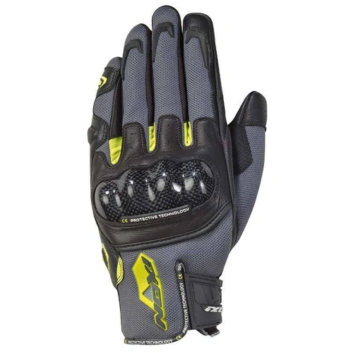 Ixon RS Rise Air Glove - Grey/Black/Yellow - M - SKU:IX300111045403704