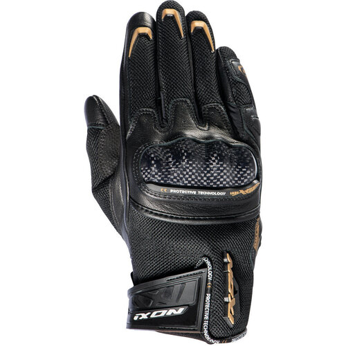 Ixon RS Rise Air Womens Gloves - Black/Gold - M - SKU:IX300112015106704