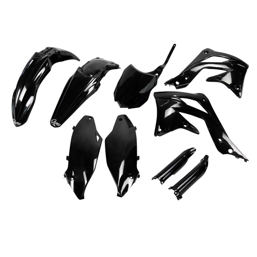 UFO Full Plastics Kit - Kawasaki  KX450F 13-15 - Black - SKU:KAKIT220FE001