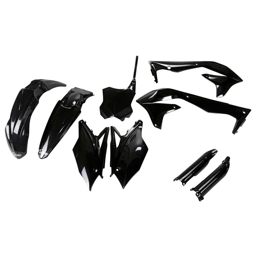UFO Full Plastics Kit - Kawasaki  KX450F 16-17 - Black - SKU:KAKIT223FE001