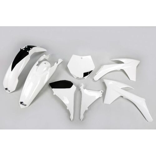 UFO KTM Plastics Kit SX 2011 - White - SKU:KTKIT509E047