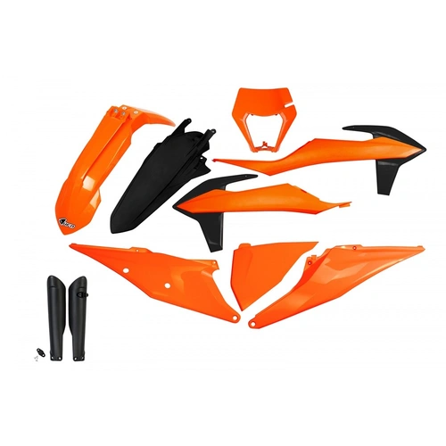 UFO KTM Plastics Kits With Headlight Shroud - EXC 20-23 - OEM