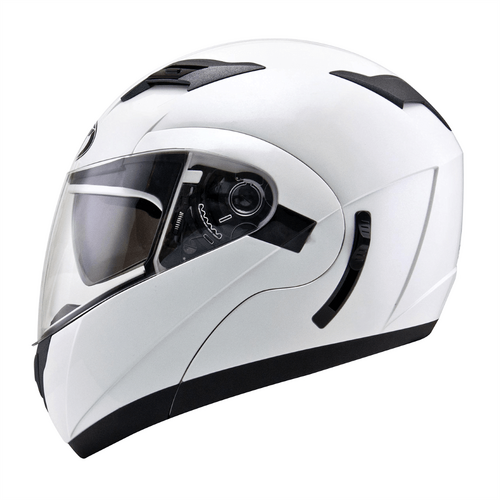 KYT Convair Flip Up Helmet - Pearl White - S - SKU:KYSCN00W356