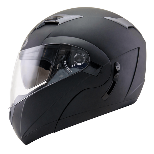 KYT Convair Flip Up Helmet - Matte Black - XS - SKU:KYSCN00X654