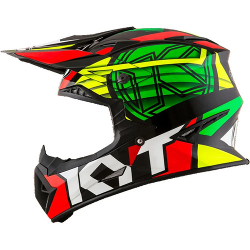 KYT Jump Shot #1 Helmet - Black/Fluro Green/Yellow - S - SKU:KYSJS000156