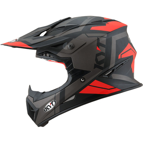 KYT Jump Shot #3 Helmet - Matte Black/Fluro Red - S - SKU:KYSJS000456