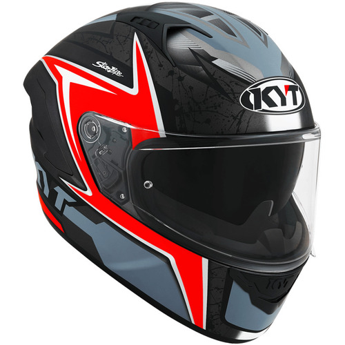 KYT NF-R Mindset Helmet - Matte Athracite/Red - XS - SKU:KYSNF003354