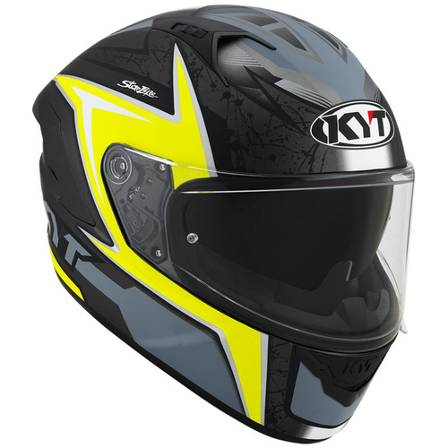 KYT NF-R Mindset Helmet - Matte Athracite/Yellow - XS - SKU:KYSNF003454