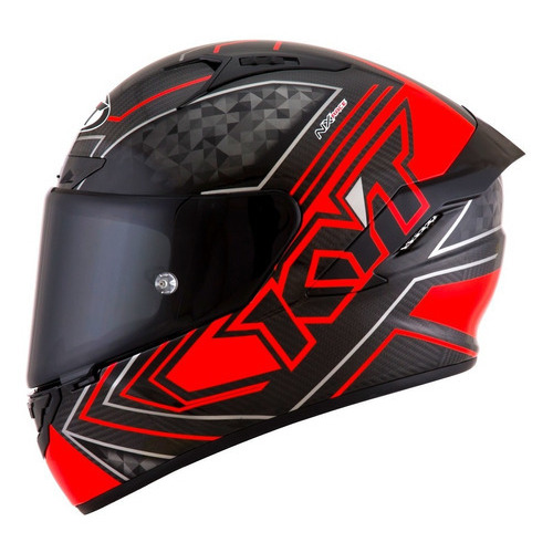 KYT Nx Race Carb Prisma Helmet - Red - S - SKU:KYSNXX00156