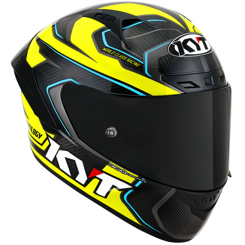 KYT NZ Race Competition Helmet - Yellow/Carbon - XS - SKU:KYSNZ001654