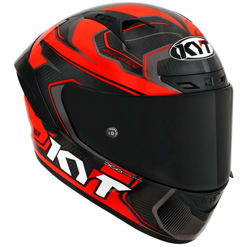 KYT NZ Race Competition Helmet - Red/Carbon - M - SKU:KYSNZ001858