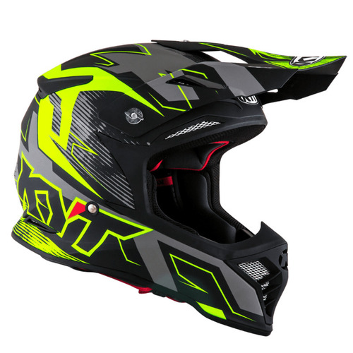 KYT Skyhawk Digger MIPS Helmet - Matte Grey/Yellow - S - SKU:KYSSK000256