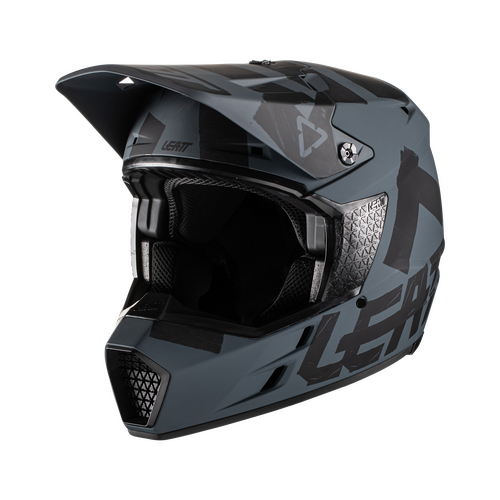 Leatt 2022 Moto 3.5 V22 Ghost Helmet - Grey/Black - M - SKU:L1022010172