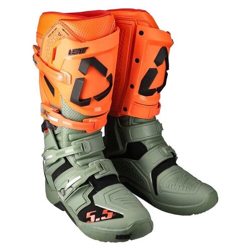 Leatt 2022 5.5 Flexlock Enduro Cactus Boots - Unisex - 9 - Adult - Green - SKU:L3022060122