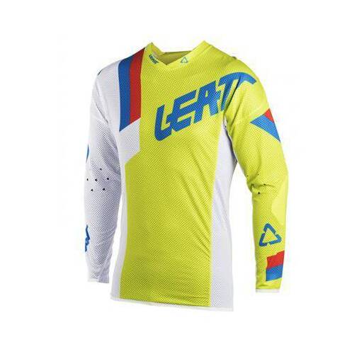 Leatt GPX 5.5 Ultraweld Jersey - Lime/White - L - SKU:L5018700142