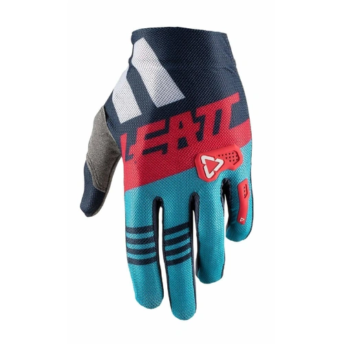 Leatt GPX 2.5 X-Flow Gloves - Ink/Red/Teal - XL - SKU:L6019032203