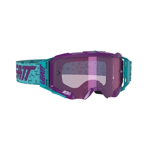 Leatt Velocity 5.5 Iriz Aqua and Purple Goggles 78% - SKU:L8020001010