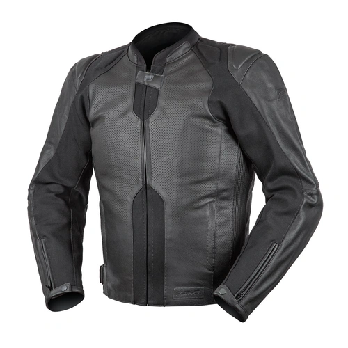 Rjays Rush Perforated Leather Jacket - Black