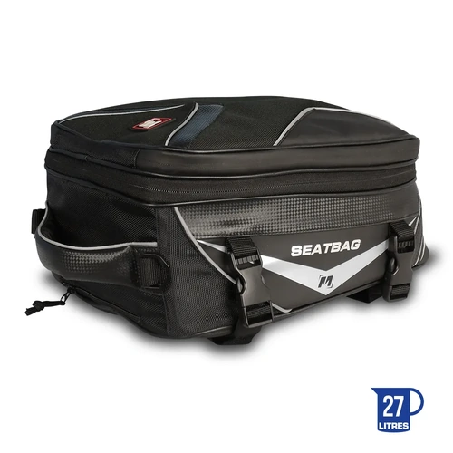 Motodry Platinum Expandable Rear Seat Bag 27L - Black
