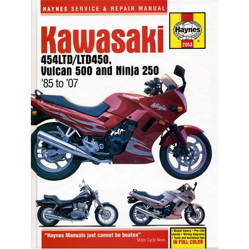 Haynes Repair Manual - Kawasaki 454LTD/LTD450/Vulcan 500/Ninja 250 85-07