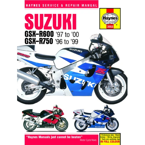 Haynes Repair Manual - Suzuki GSX-R600/750 96-00